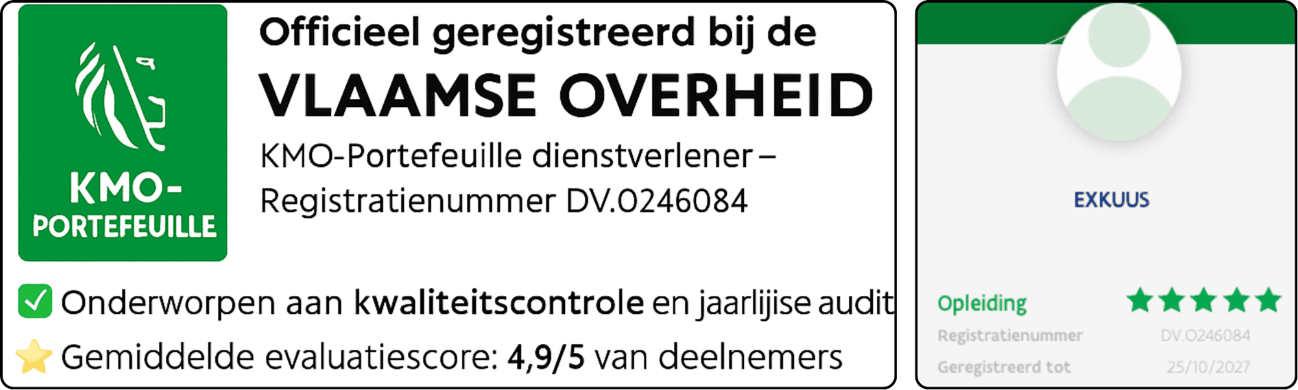 Erkend door de Vlaamse Overheid.